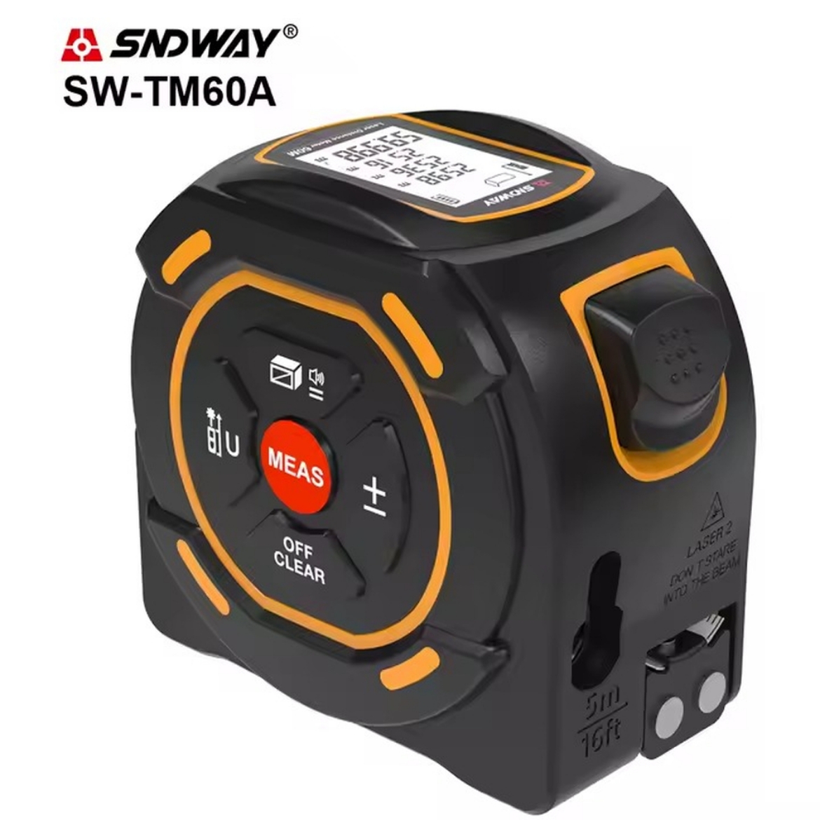 SNDWAY SW-TM60A Lazer Mesafe Ölçerli Şerit Metre - kopyala resmi