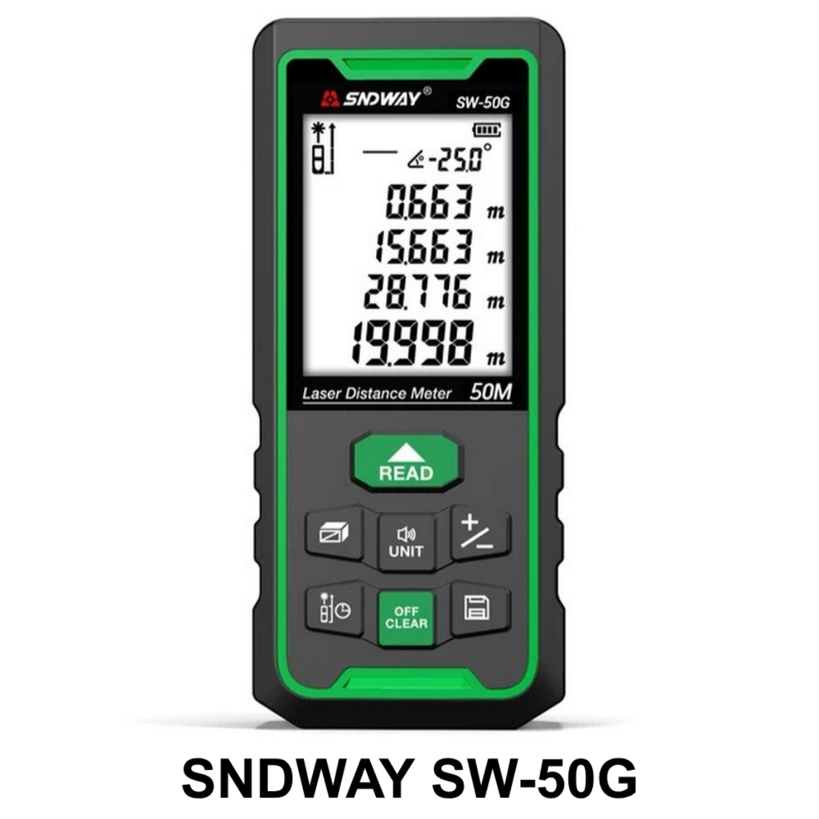 SNDWAY SW-50G Lazer Mesafe Ölçer - Yeşil resmi